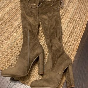 Over the knee heel boot